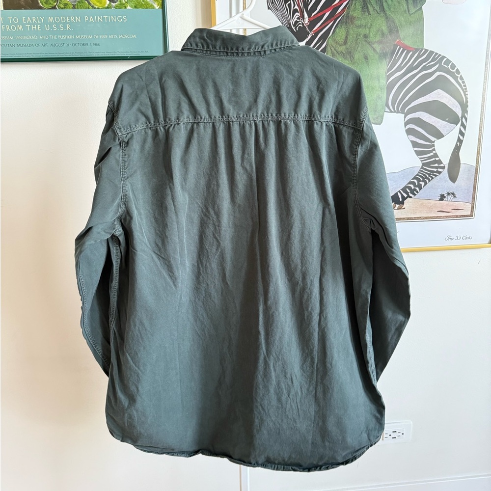Old Navy Green Button-Up Shacket - Picture 2 of 3